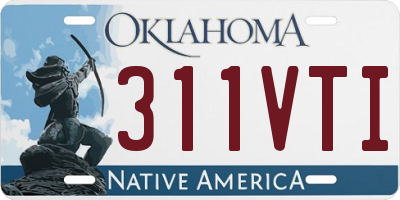 OK license plate 311VTI