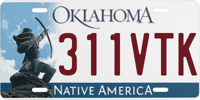 OK license plate 311VTK