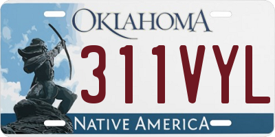 OK license plate 311VYL