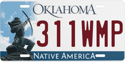 OK license plate 311WMP