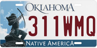 OK license plate 311WMQ