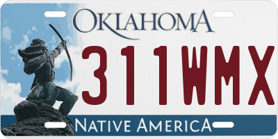OK license plate 311WMX