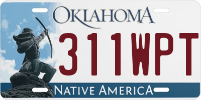 OK license plate 311WPT