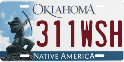 OK license plate 311WSH