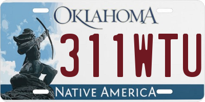 OK license plate 311WTU