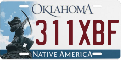 OK license plate 311XBF