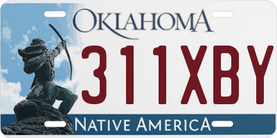 OK license plate 311XBY