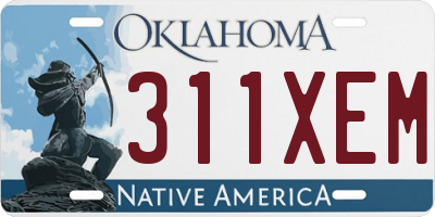 OK license plate 311XEM