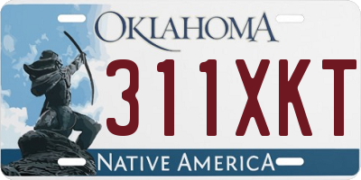 OK license plate 311XKT