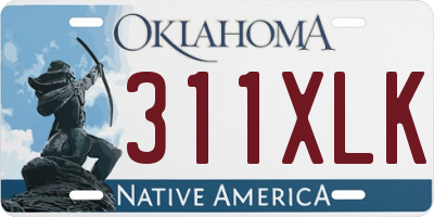 OK license plate 311XLK