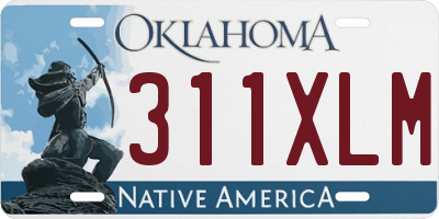 OK license plate 311XLM