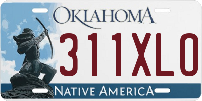 OK license plate 311XLO