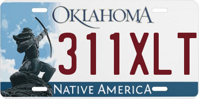 OK license plate 311XLT