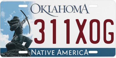 OK license plate 311XOG