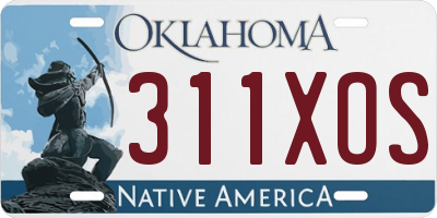 OK license plate 311XOS