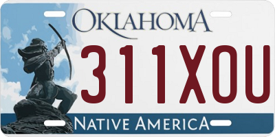 OK license plate 311XOU