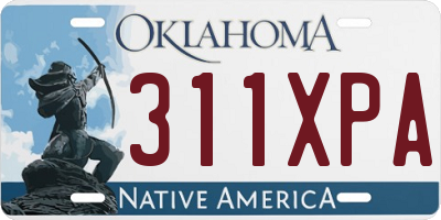 OK license plate 311XPA