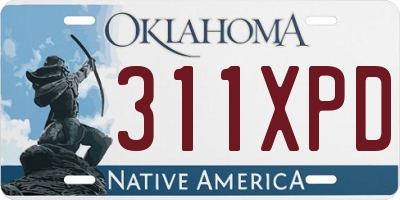 OK license plate 311XPD