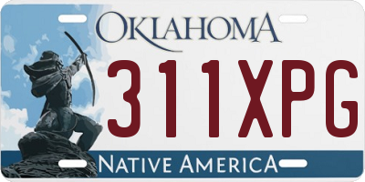 OK license plate 311XPG