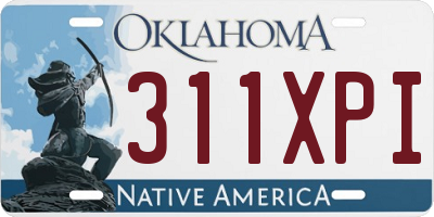 OK license plate 311XPI