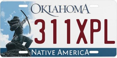 OK license plate 311XPL