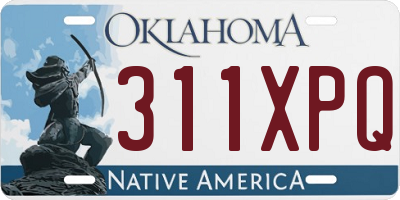 OK license plate 311XPQ