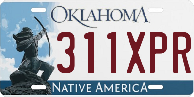OK license plate 311XPR