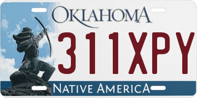OK license plate 311XPY