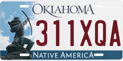 OK license plate 311XQA