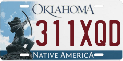 OK license plate 311XQD