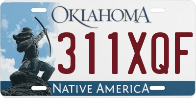 OK license plate 311XQF