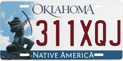 OK license plate 311XQJ