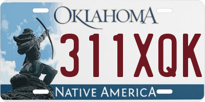OK license plate 311XQK