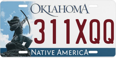 OK license plate 311XQQ