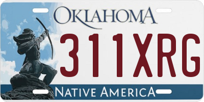 OK license plate 311XRG