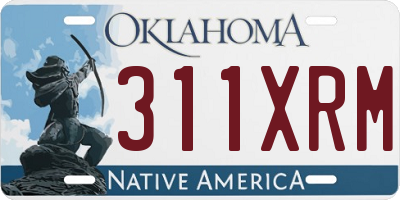 OK license plate 311XRM