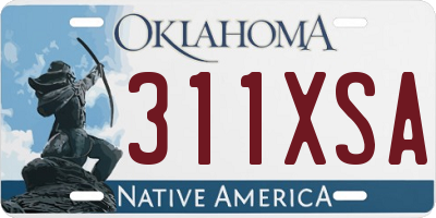 OK license plate 311XSA