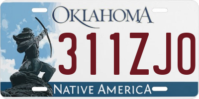 OK license plate 311ZJO