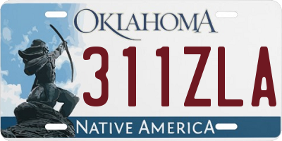 OK license plate 311ZLA