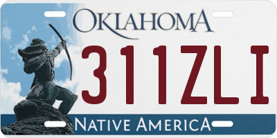 OK license plate 311ZLI
