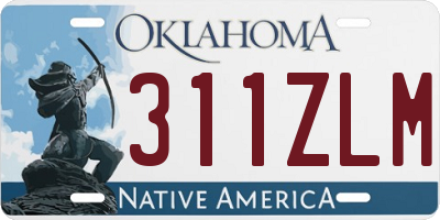 OK license plate 311ZLM