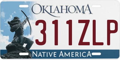 OK license plate 311ZLP