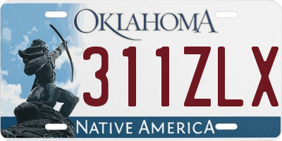OK license plate 311ZLX