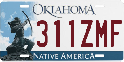 OK license plate 311ZMF