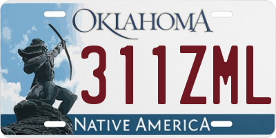 OK license plate 311ZML