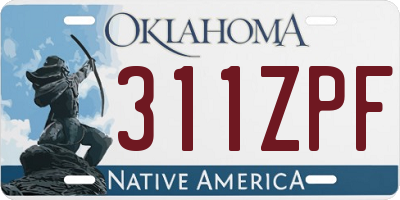 OK license plate 311ZPF