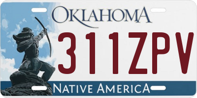 OK license plate 311ZPV