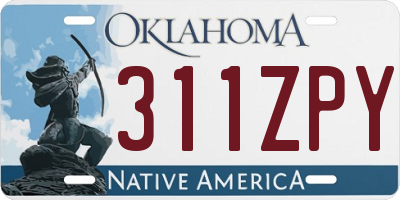 OK license plate 311ZPY
