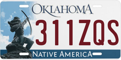 OK license plate 311ZQS