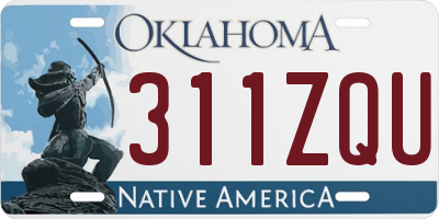OK license plate 311ZQU